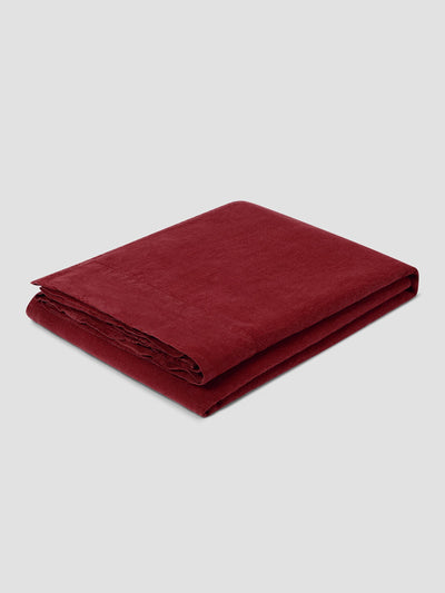 Rhubarb Linen Blend Flat Sheet