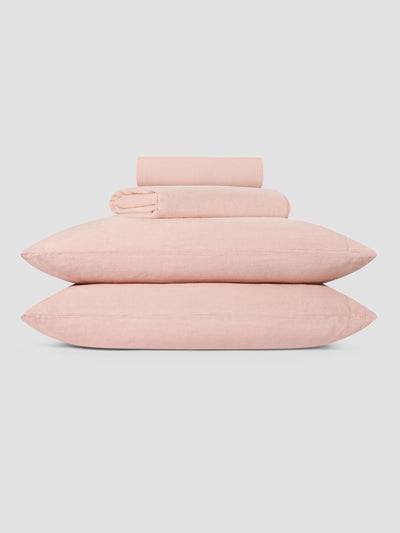 Rose Linen Blend Pillowcases (Pair)