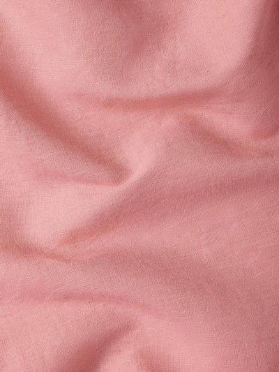 Dusty Pink Linen Blend Fitted Sheet