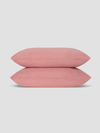 Dusty Pink Linen Blend Pillowcases (Pair)