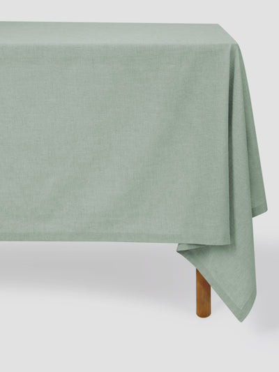 Sage Green 100% Linen Tablecloth