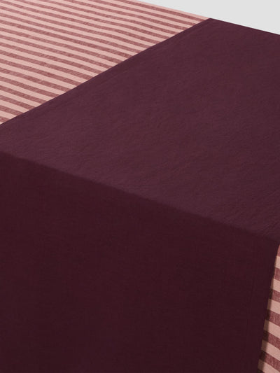 Berry Linen Blend Table Runner