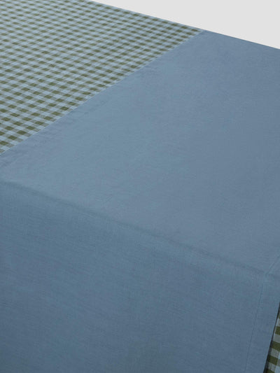 Dusk Blue Linen Blend Table Runner