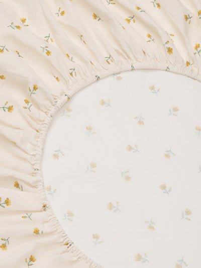 Honey Posy Bud Linen Blend Fitted Sheet - alternate image