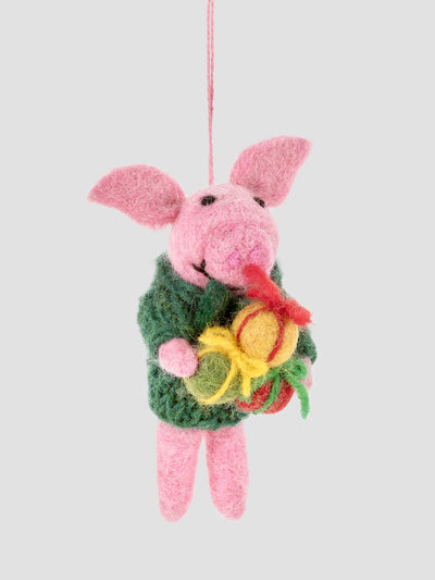 Pig Felt Bauble
