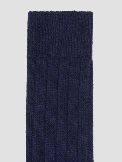 Navy Alpaca Socks