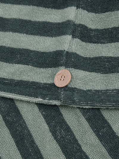 Pine Green Pembroke Stripe Cotton Hair Wrap
