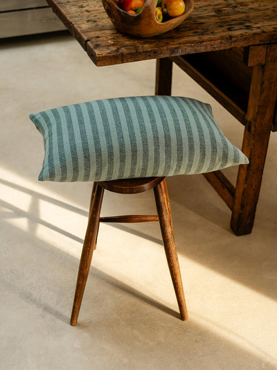 Pine Green Pembroke Stripe Wool Cushion Cover