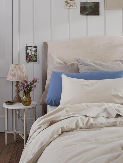 Parchment Washed Cotton Percale Pillowcases (Pair) - alternate image
