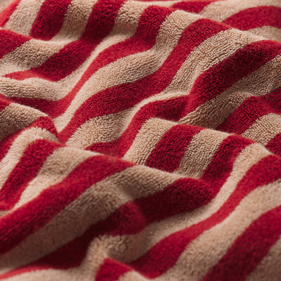 Sandstone Red Pembroke Stripe Cotton Bath Mat - alternate image