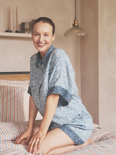 River Wandle Middlemore Linen Women’s Pyjama Shorts Set