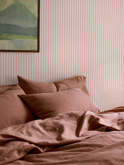 Pink Bloom Pembroke Stripe Wallpaper