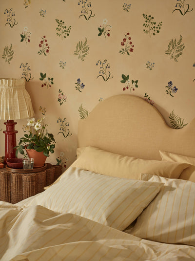 Butter Yellow Slumber Stripe Cotton Pillowcase (Pair) - alternate image