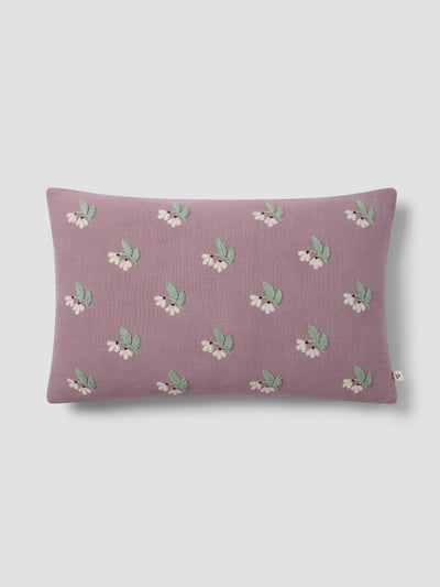 Elderberry Snowdrop Embroidered Filled Cushion