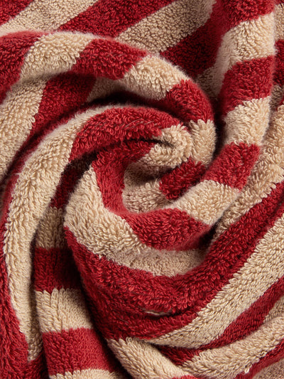 Sandstone Red Pembroke Stripe Cotton Hair Wrap