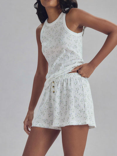Spring Sprig Pointelle Shorts - alternate image