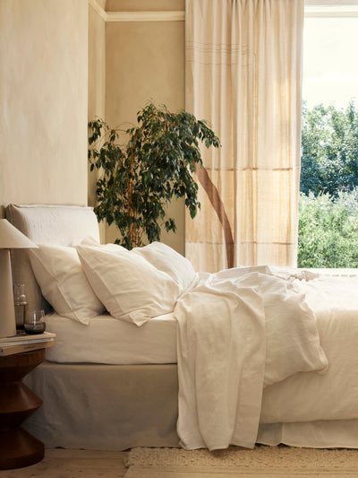 Pearl Linen Blend Duvet Cover