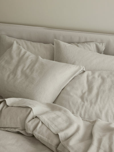 Oatmeal 100% Linen Pillowcases (Pair)
