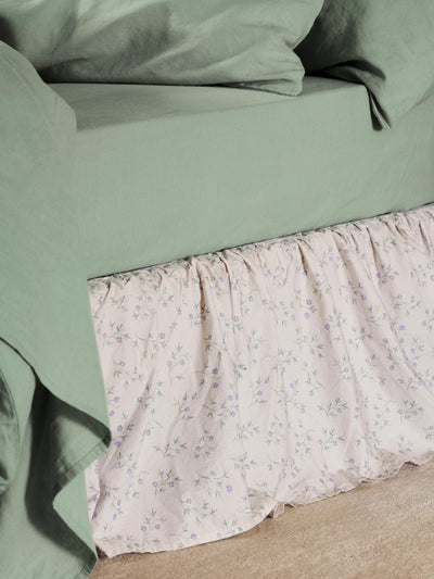 Cantonnière en coton à motifs de brindilles printanières crème - alternate image