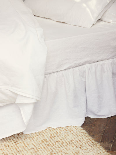 White Linen Blend Valance