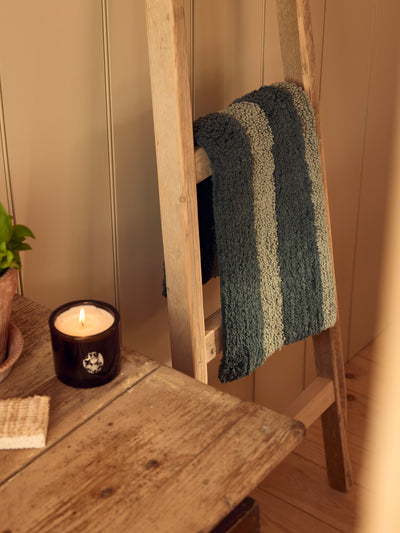 Pine Green Pembroke Stripe Cotton Bath Mat - alternate image