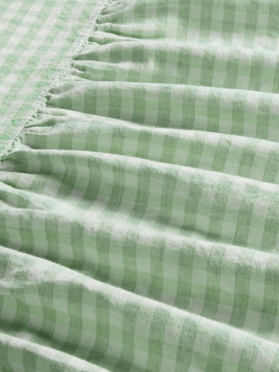 Sage Gingham Linen Blend Valance