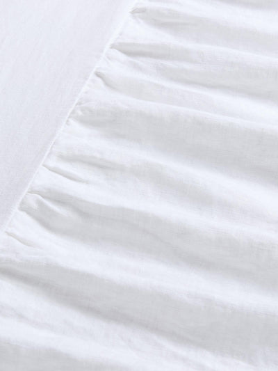 White Linen Blend Valance