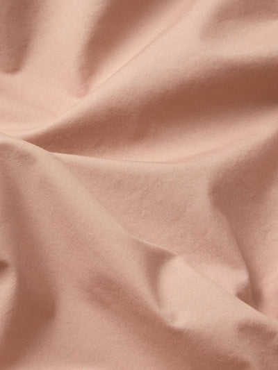 Blush Pink Washed Cotton Percale Flat Sheet