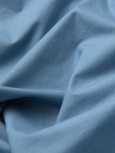 Cove Blue Washed Cotton Percale Pillowcases (Pair)