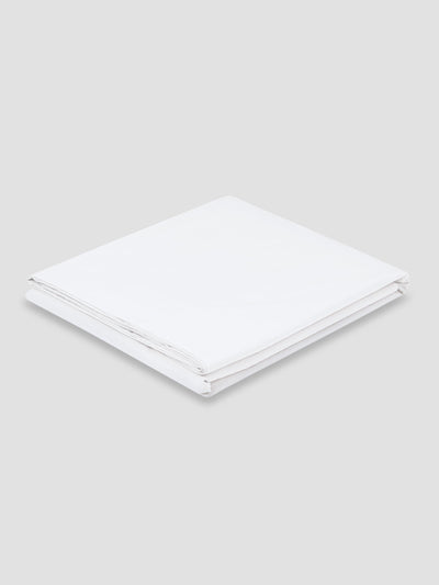 White Washed Cotton Percale Flat Sheet